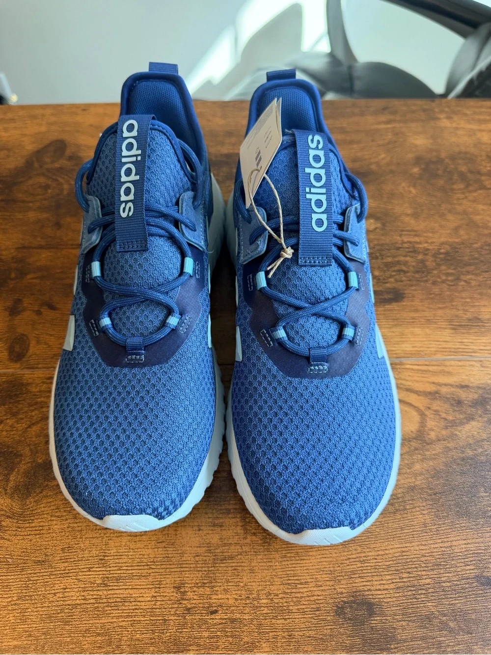 adidas Kids Navy and Light Blue Trainers - Slip-On Lace Design